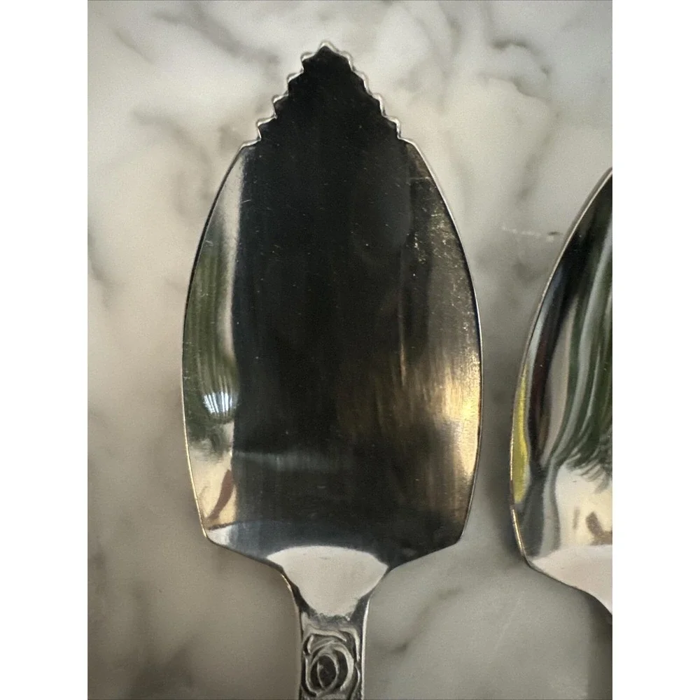 Stanley Roberts teaspoon Fruit Spoon 1960's Stainless Flatware Japan MCM‎ floral